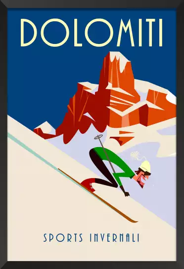 Ski et Dolomites - poster les alpes