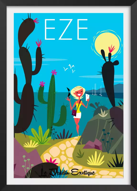 Jardin exotique d' Eze - poster sud est