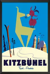 Bisous de Kitzbuhl - affiche les alpes