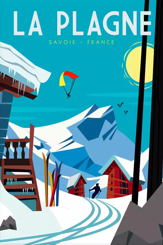 Belle Plagne - affiche les alpes