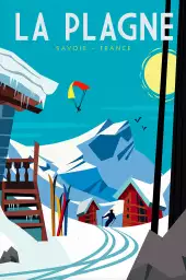 Belle Plagne - affiche les alpes