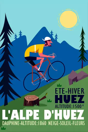 L'Alpe D'Huez - poster les alpes