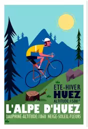 L'Alpe D'Huez - poster les alpes