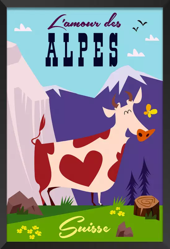 L'amour des Alpes Suisse - poster les alpes