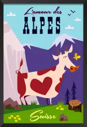 L'amour des Alpes Suisse - poster les alpes