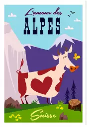 L'amour des Alpes Suisse - poster les alpes