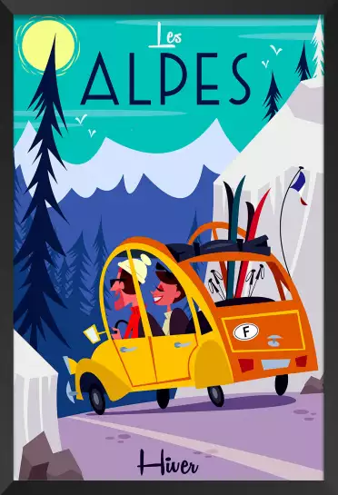 Sur la route des Alpes - poster les alpes