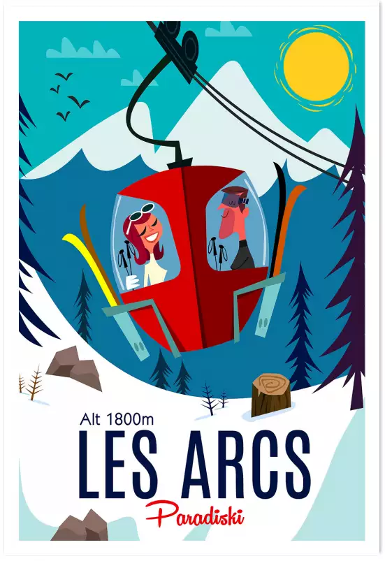 Paradiski Les Arcs - poster les alpes