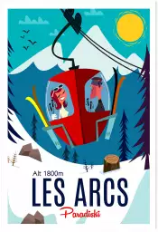 Paradiski Les Arcs - poster les alpes