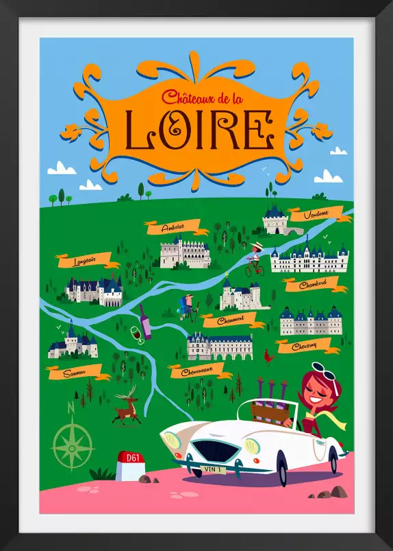 Sur la route des chateaux de la Loire - poster region