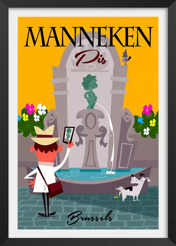 Manneken Pis à Bruxelles - poster du monde