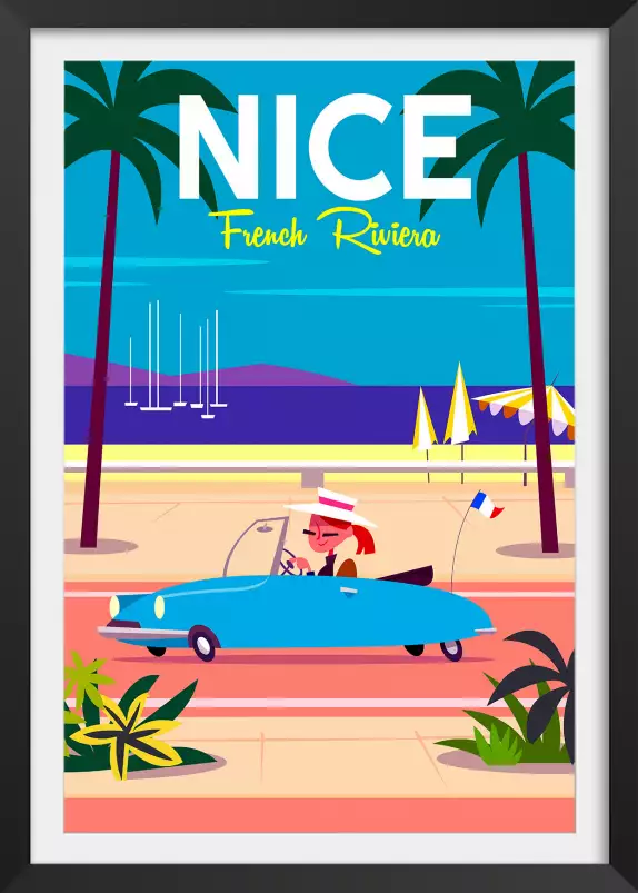 Nice Promenade des Anglais - poster sud est