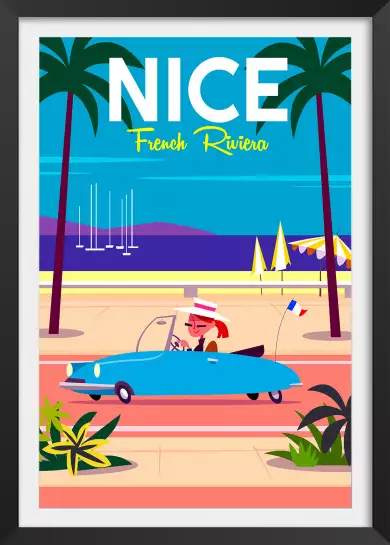 Nice Promenade des Anglais - poster sud est