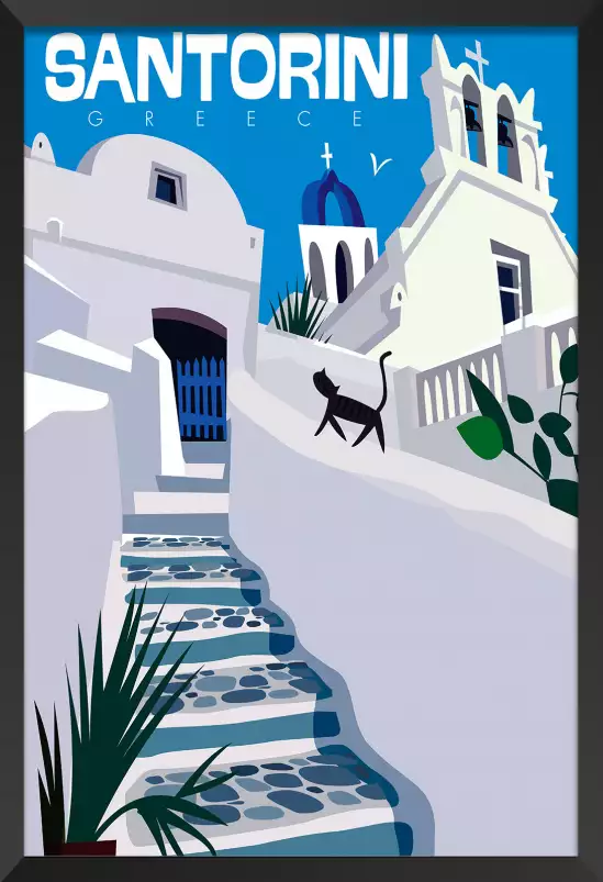 Santorini blanc bleu -  villes du monde