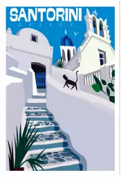 Santorini blanc bleu -  villes du monde