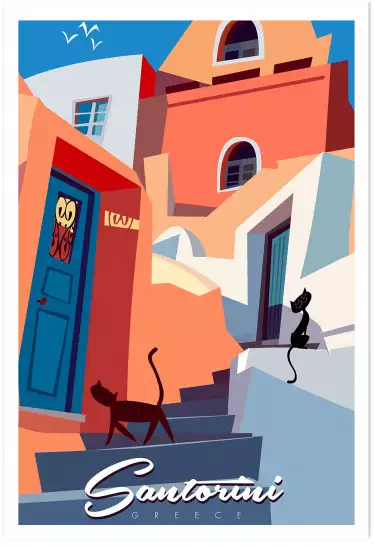 Les chats de Santorini -  villes du monde