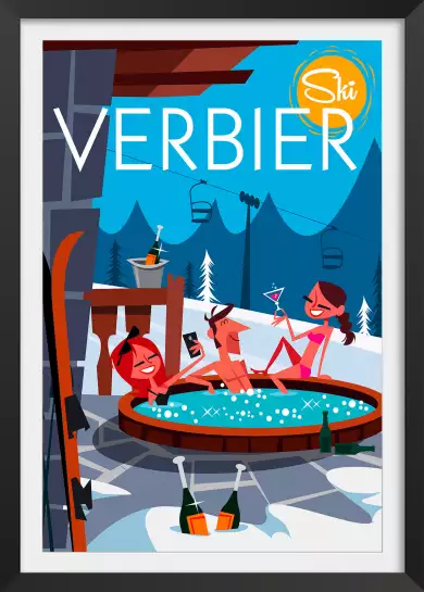 Verbier - affiche les alpes