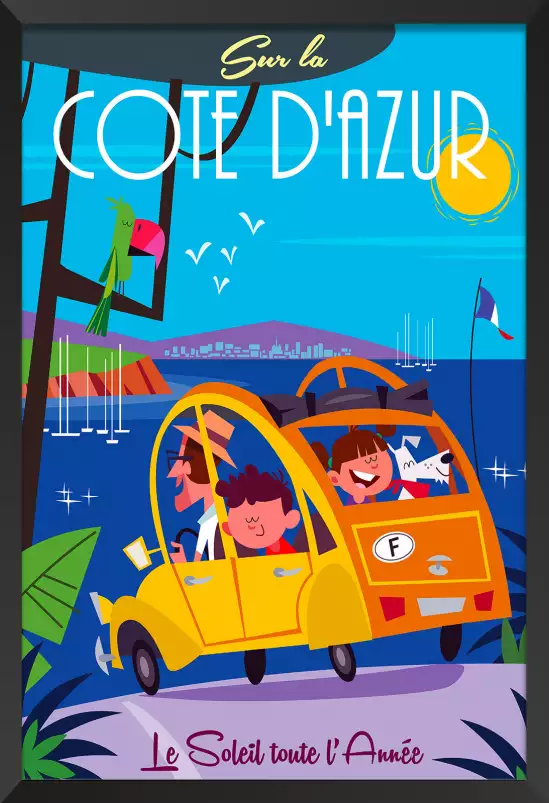 Le soleil de la Cote d'Azur - affiche cote d azur