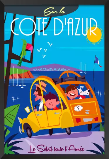 Le soleil de la Cote d'Azur - affiche cote d azur