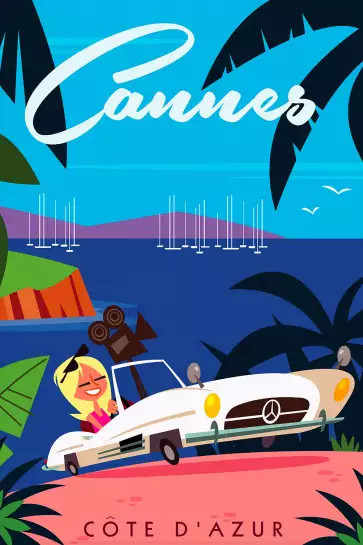 Cannes et les Iles de Lerins - affiche cote d azur