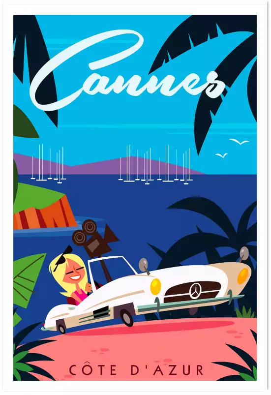 Cannes et les Iles de Lerins - affiche cote d azur