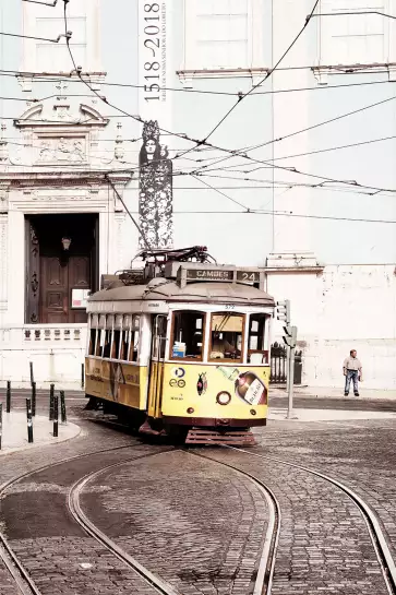 WelcometoPortugal Tram24 vintage - tableau ville