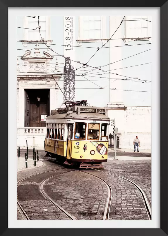 WelcometoPortugal Tram24 vintage - tableau ville