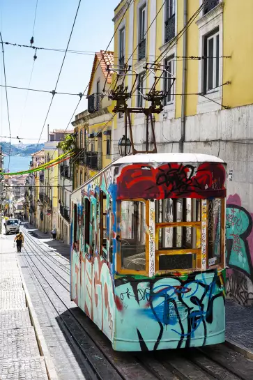 Lisbonne "Tram Street Graffiti" - tableau ville