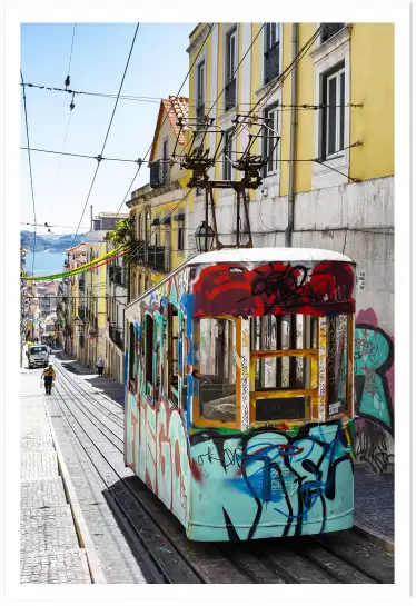 Lisbonne "Tram Street Graffiti" - tableau ville