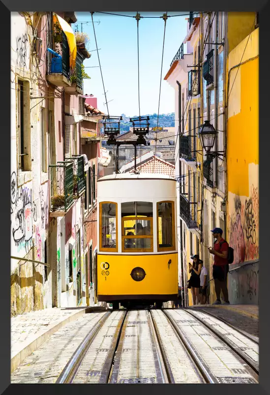 Lisbonne "Tram jaune" - tableau ville