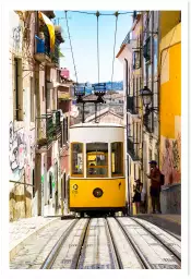 Lisbonne "Tram jaune" - tableau ville