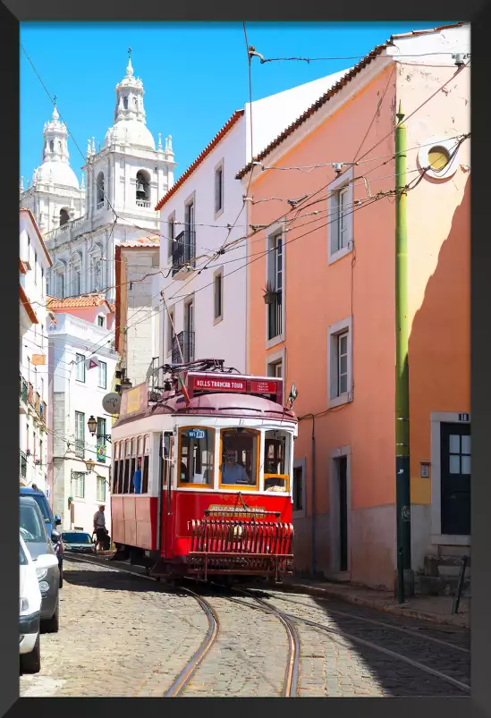 Lisbonne "Tram Rouge" - tableau ville