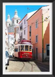 Lisbonne "Tram Rouge" - tableau ville