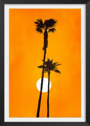 Sunset palm - poster palmier