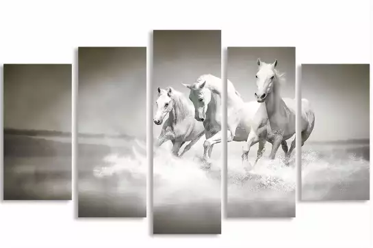 Trio au galop - posters chevaux