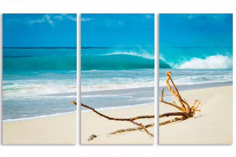 Plage de sable blanc - tableaux mer