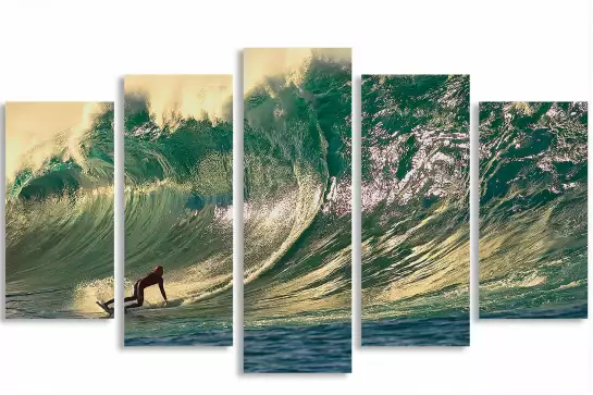 Surf grosse vague - affiche paysage ocean
