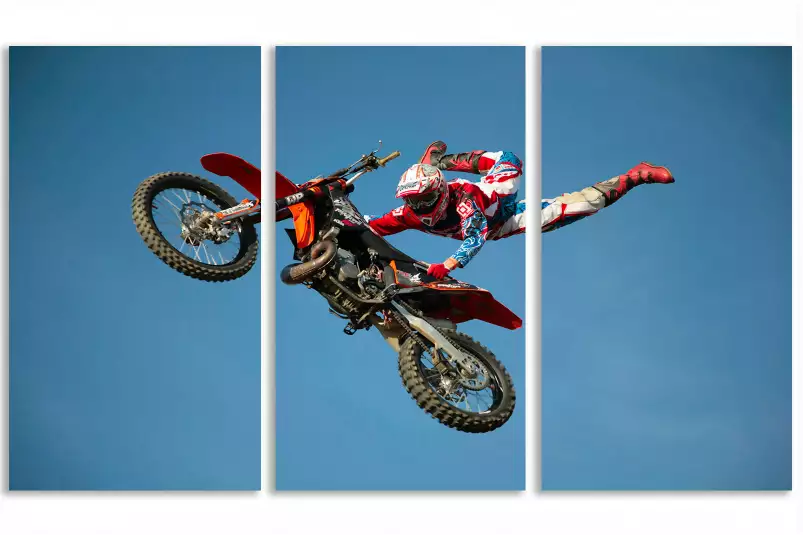 Superman en motocross - posters sportifs