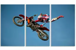 Superman en motocross - posters sportifs