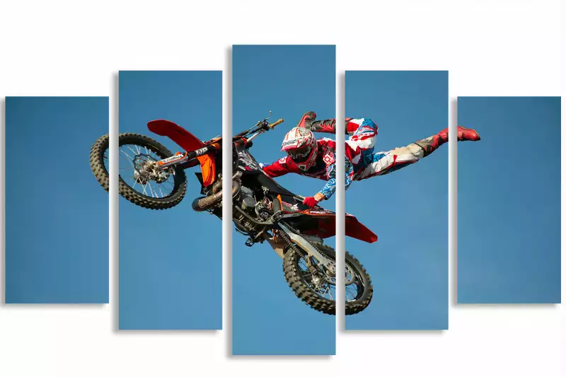 Tableau motocross│Decoration murale sport │Hexoa