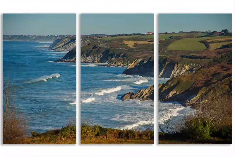 Corniche d'hendaye - affiche paysage ocean