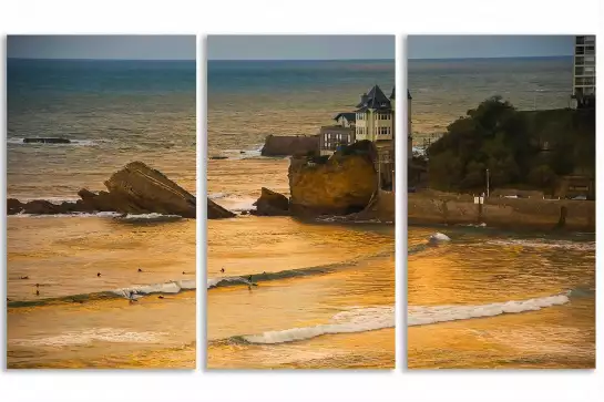 Biarritz et la villa belza - affiche paysage ocean