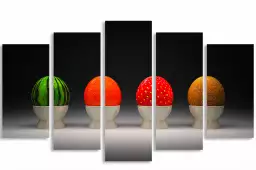 Les quatre fruits - affiche fruits et legumes
