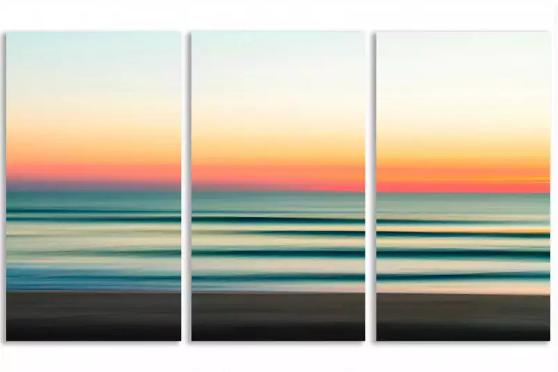 Sunset lines - affiche paysage ocean