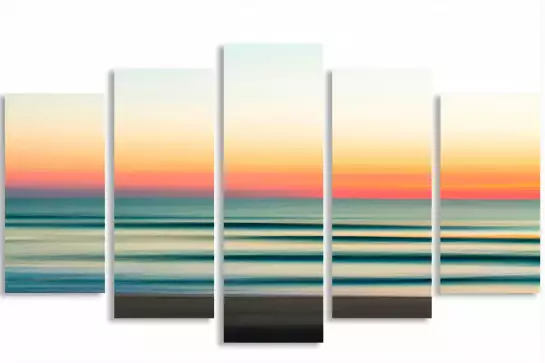 Sunset lines - affiche paysage ocean