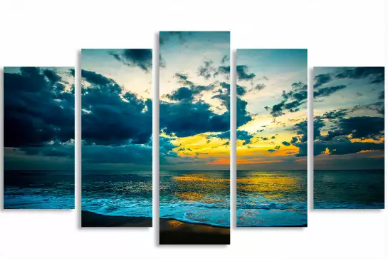 Sunset light - affiche paysage ocean