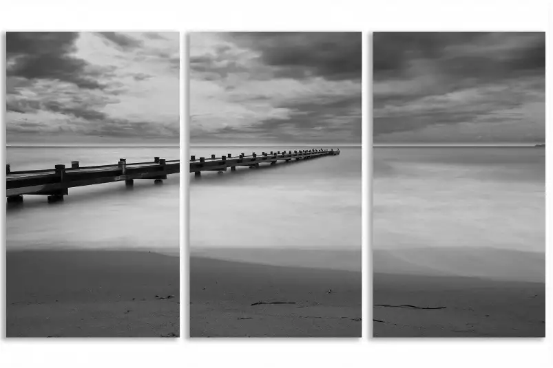 Ponton d'embarquement - tableau sur la mer