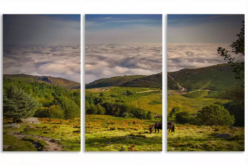 Une vue depuis la rhune - paysage pyrenees