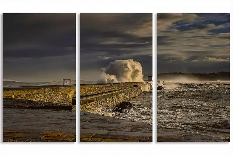 Tempête sur socoa pays basque - tableau tempete en mer