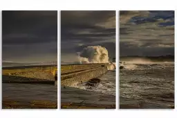 Tempête sur socoa pays basque - tableau tempete en mer